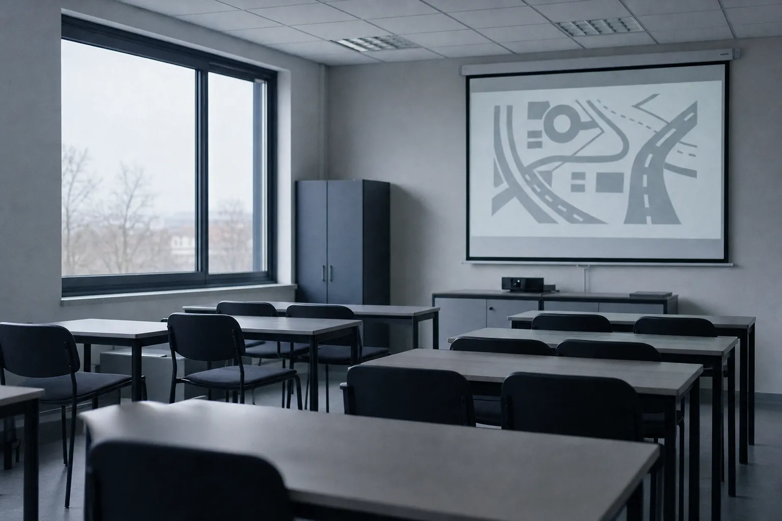 Salle de préparation à l'épreuve théorique générale